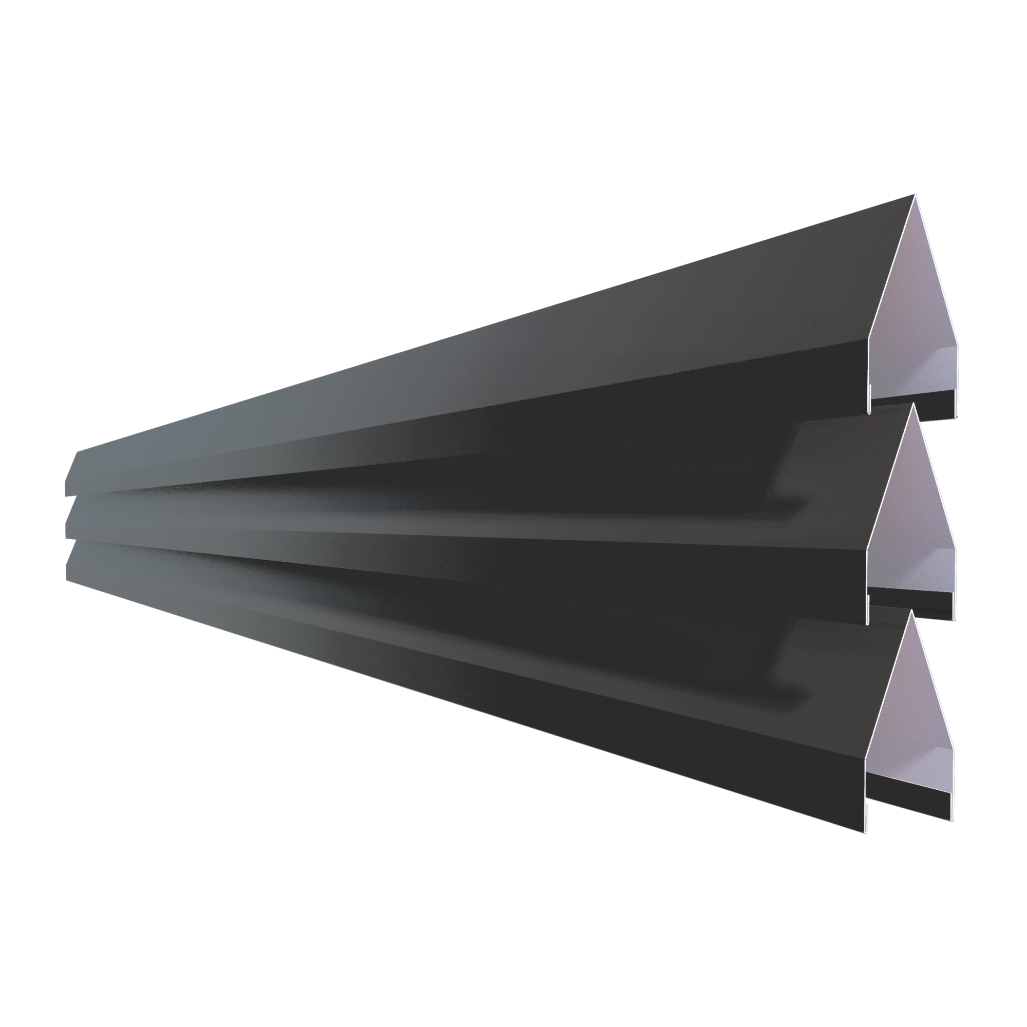 Element jaluza gard sageata V75, 0.50 mm, culoare negru RAL 9005 MS
