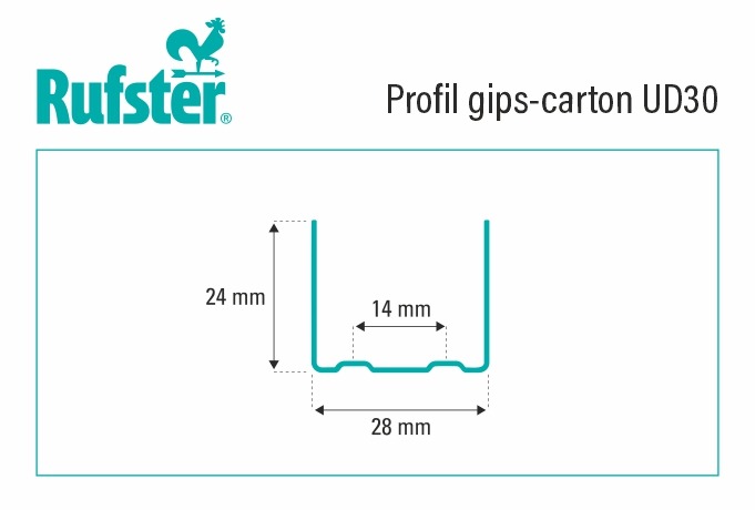 profile gips-carton UD30 - schita