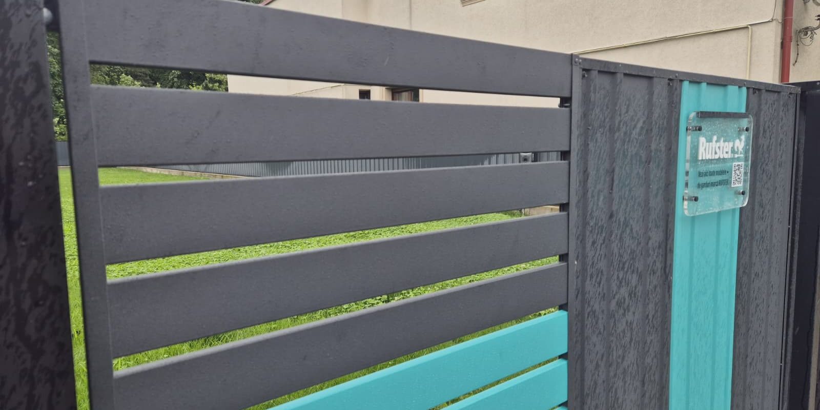 Gard rectangular 80×20 – Gri Grafit 7024 MS + RUF