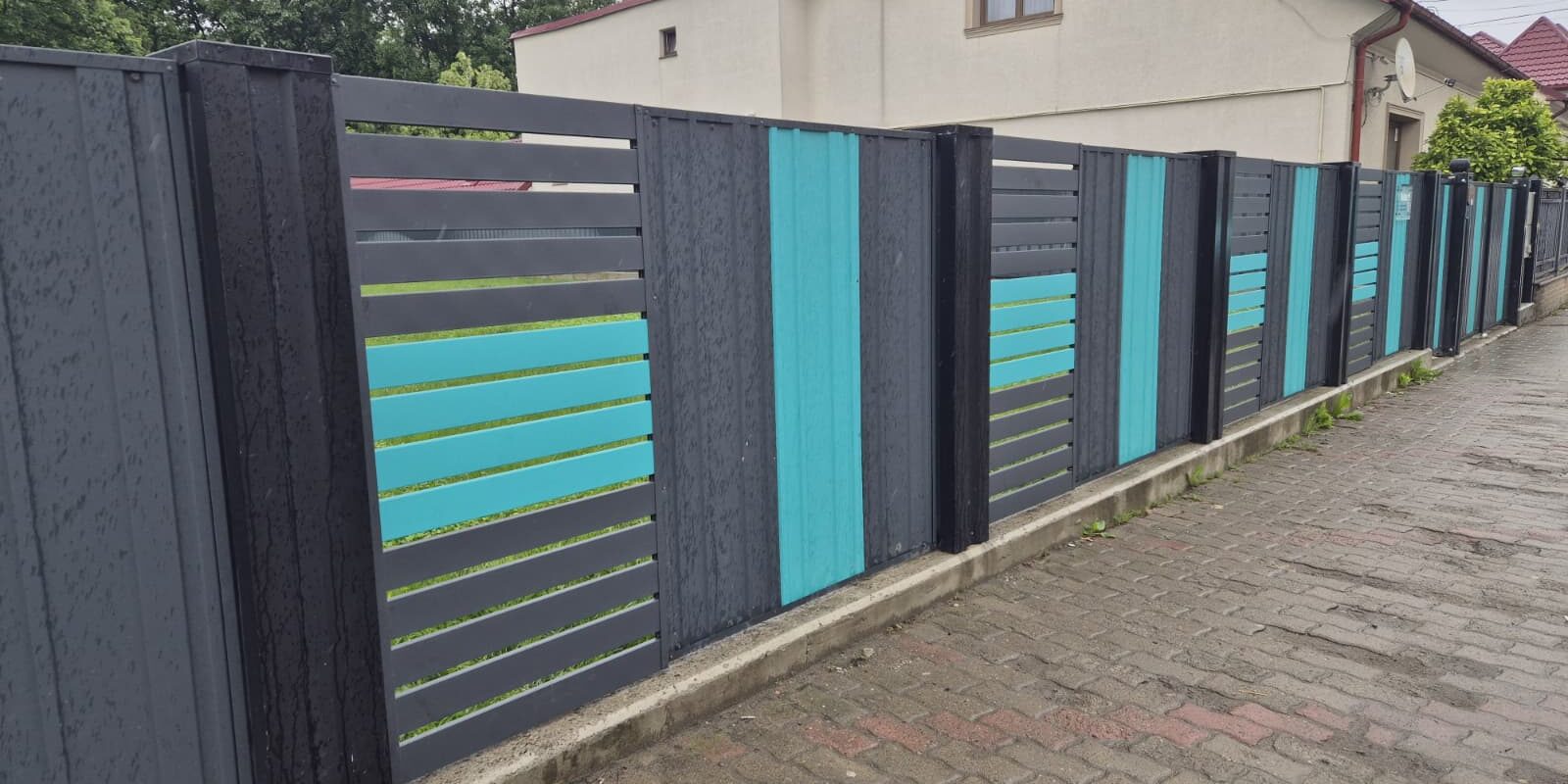 Gard rectangular 80×20 – Gri Grafit 7024 MS + RUF