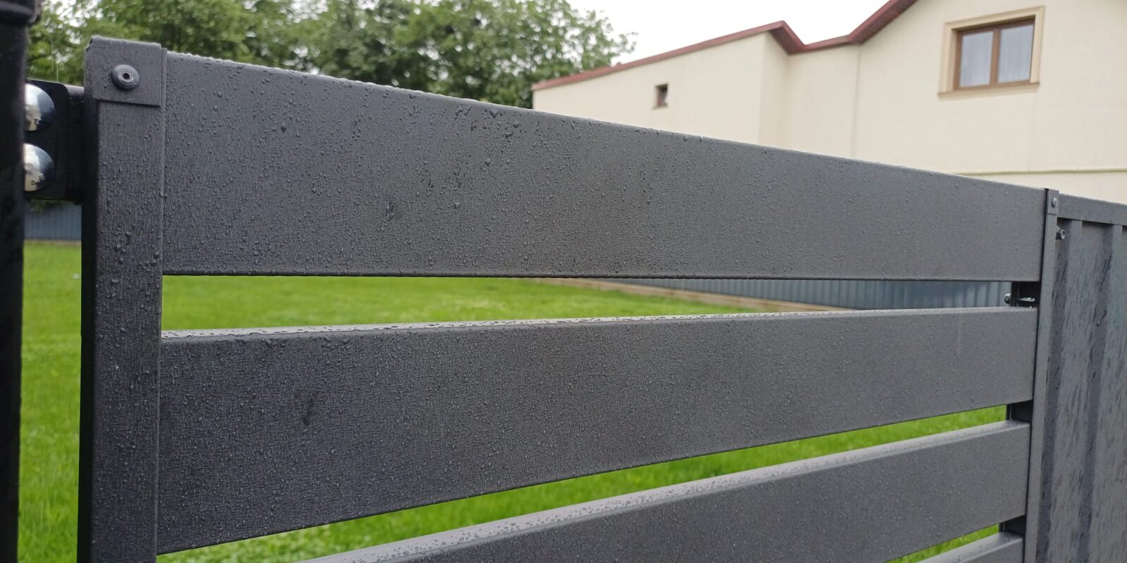 Gard rectangular 80×20 – Gri Grafit 7024 MS + RUF