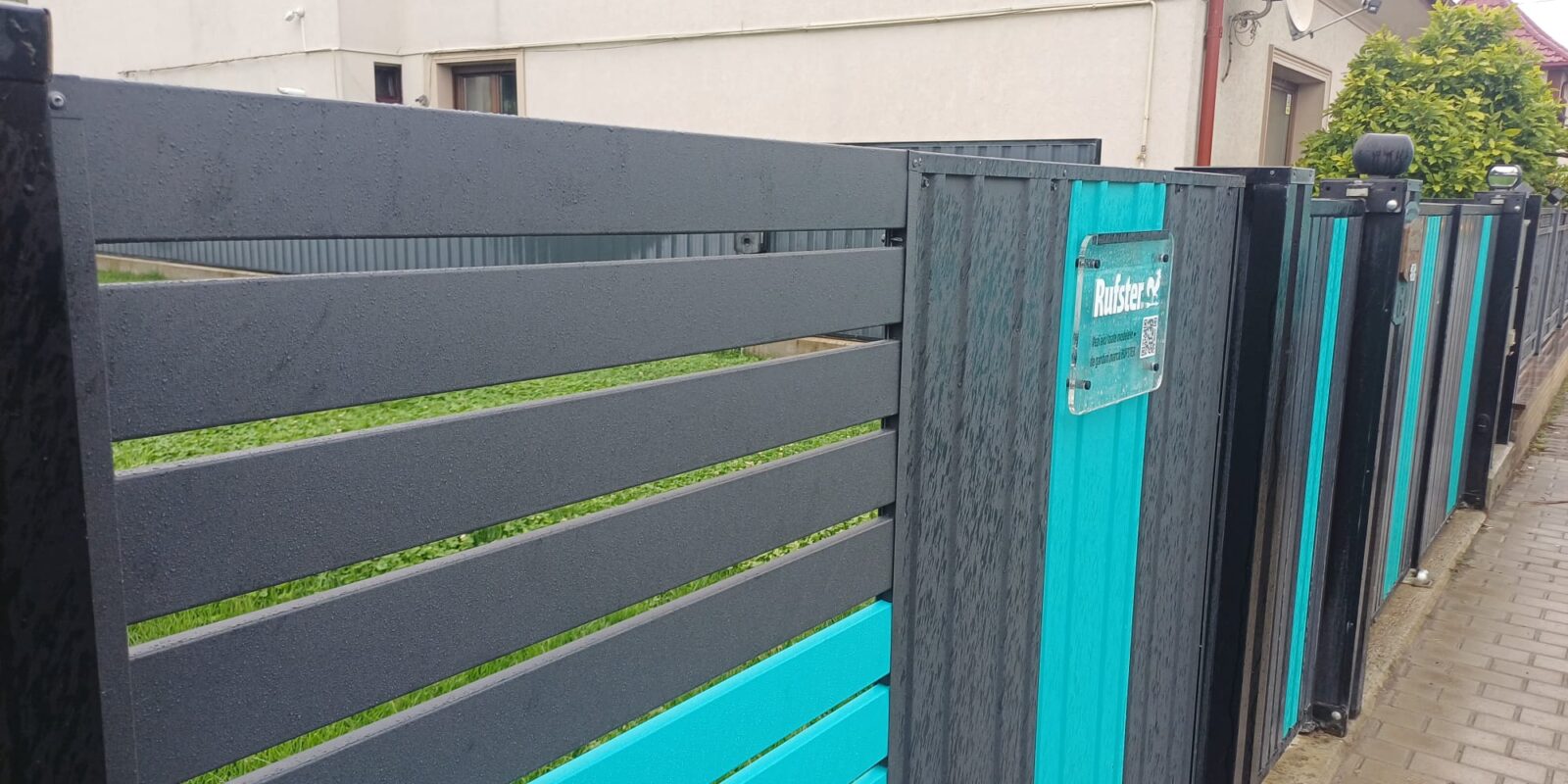 Gard rectangular 80×20 – Gri Grafit 7024 MS + RUF