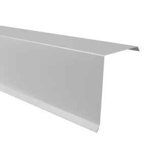 Bordură fronton mare RUFSTER Premium – 0,50 mm – Gri-aluminiu RAL 9006 – Poliester lucios