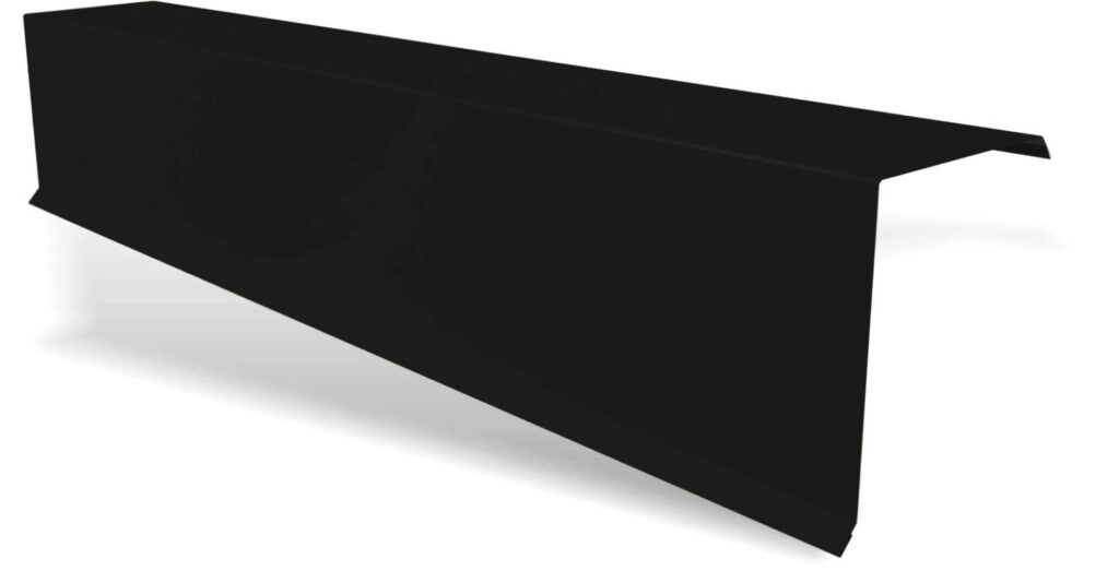 Bordură fronton standard RUFSTER Extra – 0,55 mm – Negru RAL 9005 – Super-poliester MPR