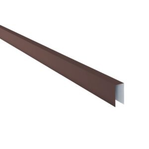 Coamă pentru gard RUFSTER Eco – 0,45 mm – Maro-grafit RAL 8019 – Poliester mat structurat (MS)