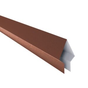 Coamă pentru gard tip săgeată RUFSTER Eco – 0,45 mm – Maro-cupru RAL 8004 – Poliester mat structurat (MS)