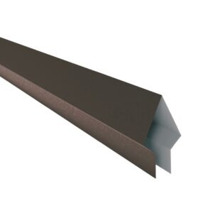 Coamă pentru gard tip săgeată RUFSTER Eco – 0,45 mm – Maro-grafit RAL 8019 – Poliester mat structurat (MS)