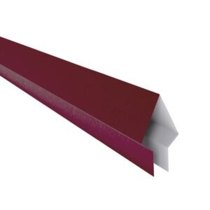 Coamă pentru gard tip săgeată RUFSTER Premium – 0,50 mm – Vișiniu RAL 3005 – Poliester mat structurat (MS)