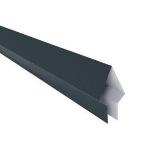 Coamă pentru gard tip săgeată RUFSTER Premium – 0,50 mm – Gri-antracit RAL 7016 – Poliester mat structurat (MS)