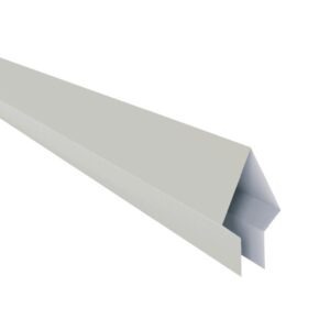 Coamă pentru gard tip săgeată RUFSTER Premium – 0,50 mm – Gri-aluminiu RAL 9006 – Poliester lucios