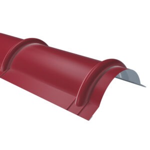 Coamă semirotundă pentru țiglă RUFSTER Eco – 0,45 mm – Vișiniu RAL 3005 – Poliester mat structurat (MS)