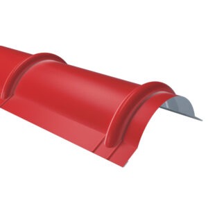 Coamă semirotundă pentru țiglă RUFSTER Eco – 0,45 mm – Roșu RAL 3011 – Poliester lucios
