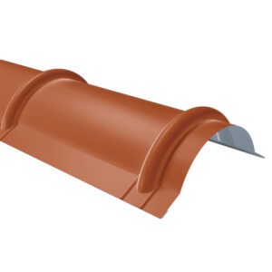 Coamă semirotundă pentru țiglă RUFSTER Eco – 0,45 mm – Maro-cupru RAL 8004 – Poliester mat structurat (MS)