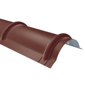 Coamă semirotundă pentru țiglă RUFSTER Eco – 0,45 mm – Maro RAL 8017 – Poliester mat structurat (MS)