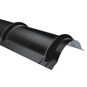 Coamă semirotundă pentru țiglă RUFSTER Eco – 0,45 mm – Negru RAL 9005 – Poliester lucios