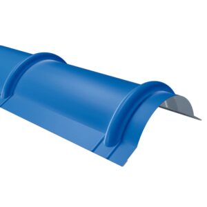 Coamă semirotundă pentru țiglă RUFSTER Premium – 0,50 mm – Albastru RAL 5010 – Poliester mat structurat (MS)