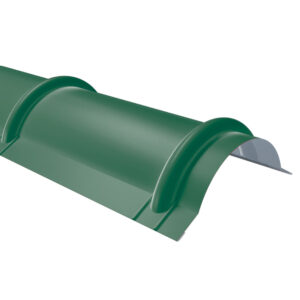 Coamă semirotundă pentru țiglă RUFSTER Premium – 0,50 mm – Verde-crom RAL 6020 – Poliester mat structurat (MS)