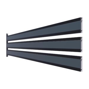 Element combinat pentru gard, RUFSTER, grosime tablă 0,50 mm, culoare RAL 9005 MS (negru) + RAL 7016 MS (gri-antracit)