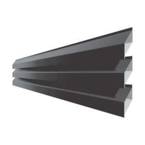 Jaluzea gard dublă RUFSTER – 0,50 mm – Negru RAL 9005 – Poliester mat structurat (MS)
