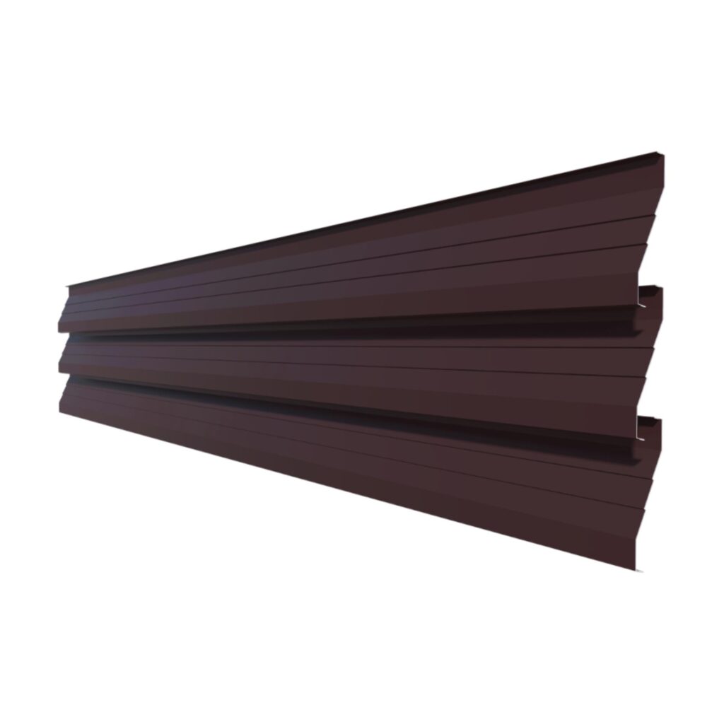 Element jaluzea gard RUFSTER ZT125, grosime tablă 0,45 mm, RAL 8017 MS, maro mat structurat, vopsit pe ambele fețe