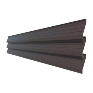 Element jaluzea gard RUFSTER ZT125, grosime tablă 0,45 mm, RAL 8019 MS, maro-grafit mat structurat, vopsit pe ambele fețe
