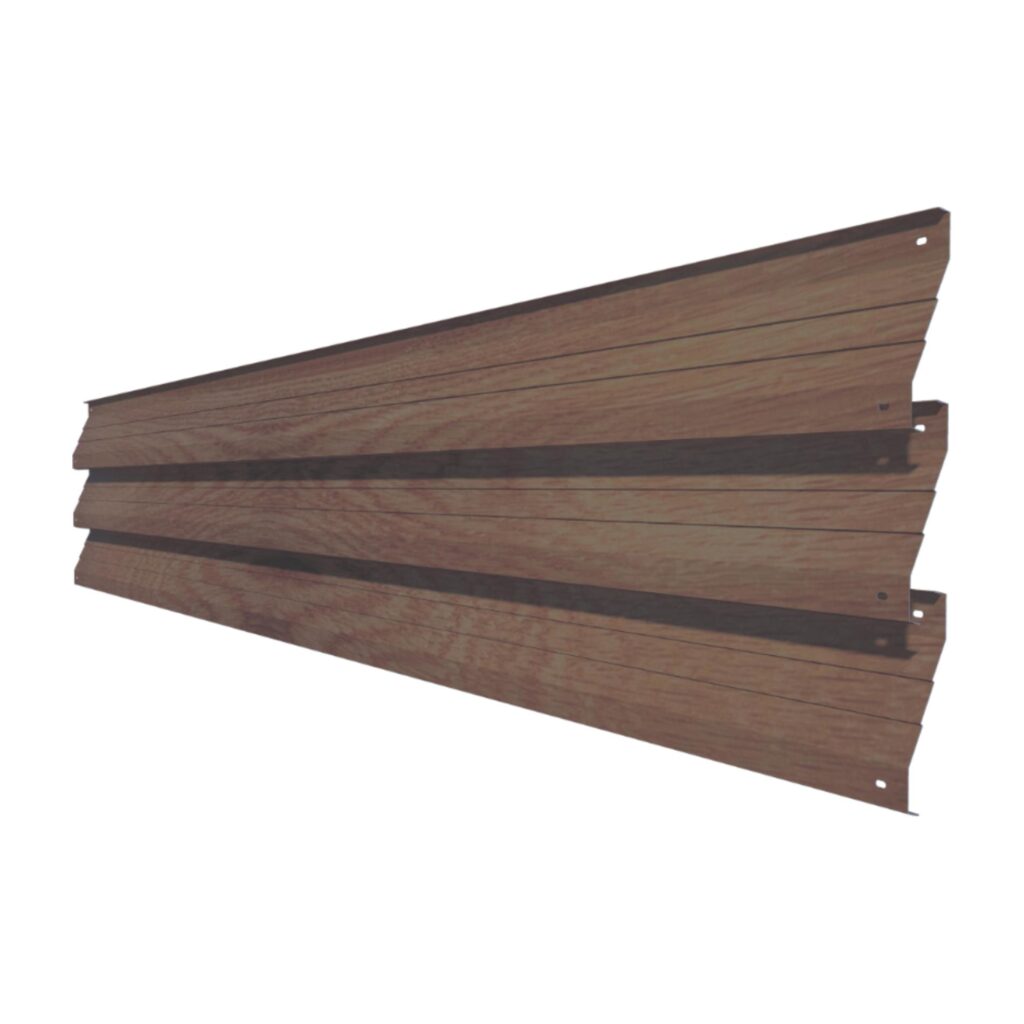 Jaluzele gard ZT125 RUFSTER – 0,50 mm – Stejar Dark – Texturat / imitație lemn – Stejar Dark