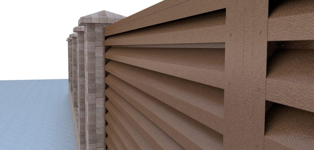 Element jaluzea pentru gard, RUFSTER Z95, grosime 0,45 mm, finisaj texturat, culoare Stejar Dark