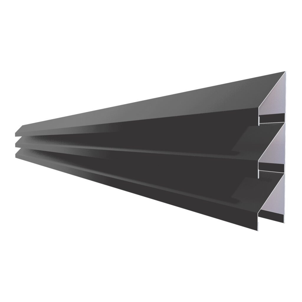 Jaluzea gard V58 RUFSTER – 0,50 mm – Negru RAL 9005 – Poliester mat structurat (MS)