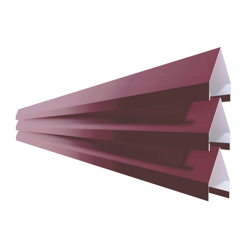 Jaluzea gard săgeată V75 RUFSTER – 0,50 mm – Vișiniu RAL 3005 – Poliester mat structurat (MS)