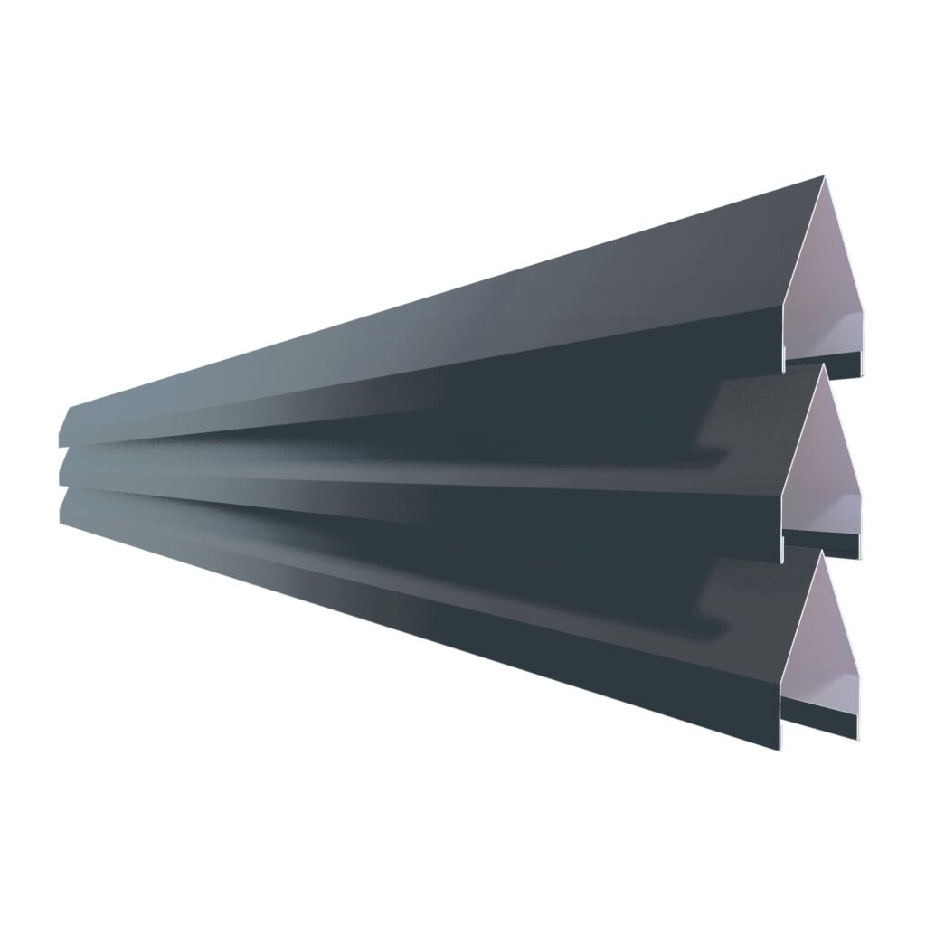 Jaluzea gard săgeată V75 RUFSTER – 0,50 mm – Gri-antracit RAL 7016 – Poliester mat structurat (MS)