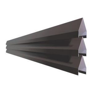 Jaluzea gard săgeată V75 RUFSTER – 0,50 mm – Maro-grafit RAL 8019 – Poliester mat structurat (MS)