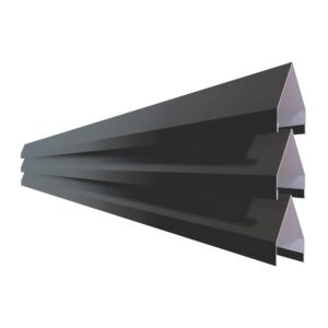 Jaluzea gard săgeată V75 RUFSTER – 0,50 mm – Negru RAL 9005 – Poliester mat structurat (MS)