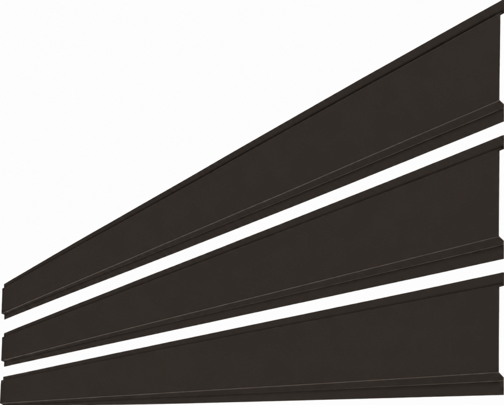 Element orizontal O120 RUFSTER – 0,45 mm – Maro-grafit RAL 8019 – Poliester mat structurat (MS) – M2P3