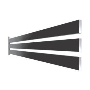 Element rectangular pentru gard, RUFSTER, dimensiune 80x20 mm, grosime 0,50 mm, finisaj mat structurat, culoare neagră RAL9005MS
