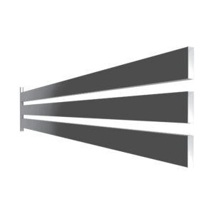 Element rectangular pentru gard, RUFSTER, dimensiune 80x20 mm, grosime 0,50 mm, finisaj mat structurat, culoare gri-antracit RAL7016MS