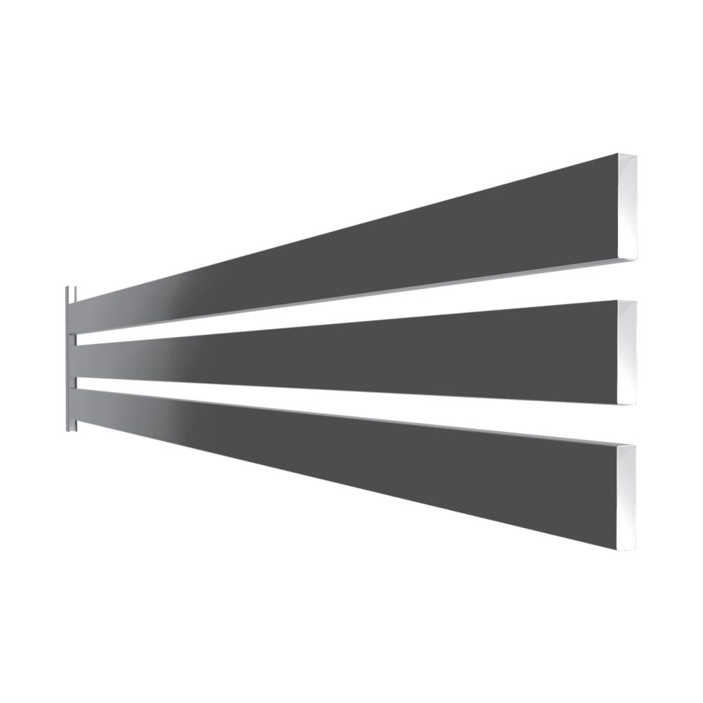 Element rectangular pentru gard, RUFSTER, dimensiune 80x20 mm, grosime 0,50 mm, finisaj super-poliester, culoare gri-grafit RAL7016MPR