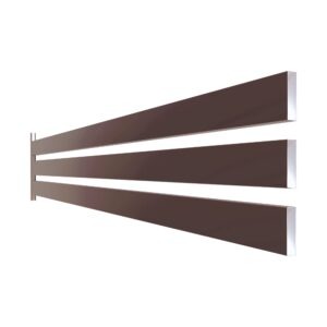 Element rectangular pentru gard, RUFSTER, dimensiune 80x20 mm, grosime 0,50 mm, finisaj super-poliester, culoare maro RAL8017MPR