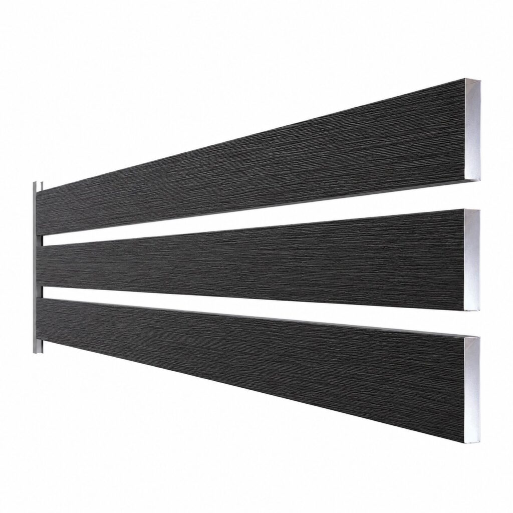 Gard rectangular 80×20 RUFSTER – 0,60 mm – Ardesia – Texturat