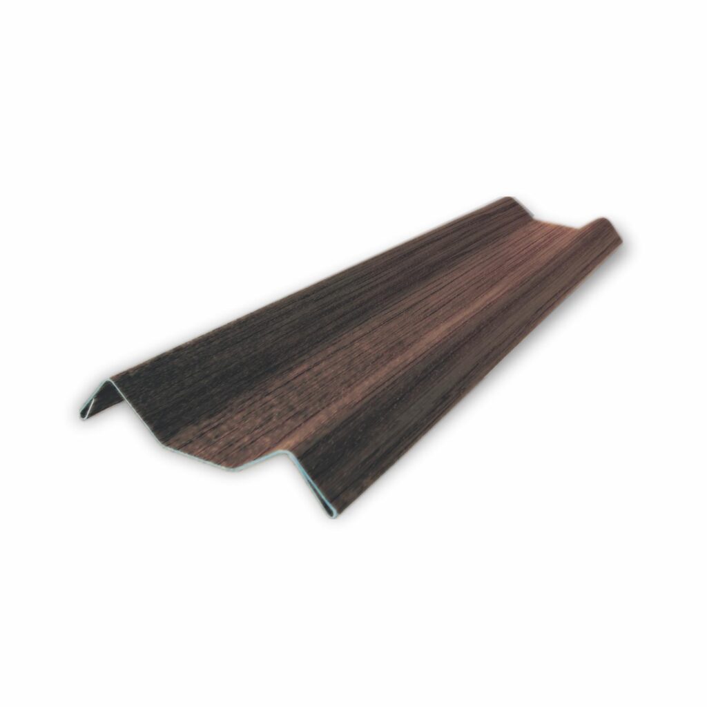 Intaritura pentru gard tip jaluzea, grosime tablă 0,45 mm, culoare stejar dark, finisaj texturat