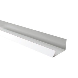 Jgheab ascuns RUFSTER Eco – 0,45 mm – Gri-aluminiu RAL 9006 – Poliester lucios