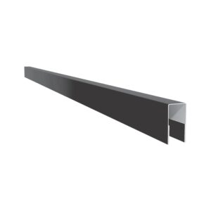 Profil U pentru gard orizontal negru 9005 MS M2P3, RUFSTER, grosime tablă 0.5 mm, vopsit pe ambele parti