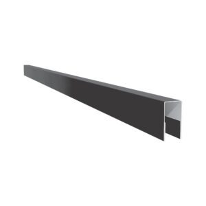 Profil U pentru gard rectangular, grosime tablă 0,50 mm, dimensiuni 35x21 mm, RAL 9005MPR, negru super-poliester