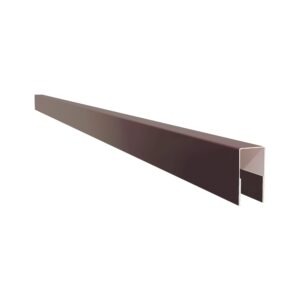 Profil U pentru gard rectangular, grosime tablă 0,50 mm, dimensiuni 35x21 mm, RAL 8017MPR, maro super-poliester