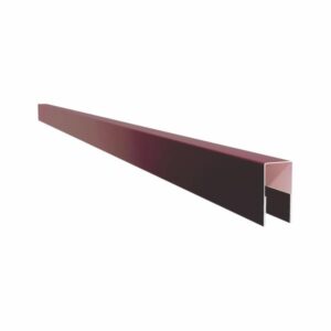 Profil U pentru gard rectangular, grosime tablă 0,50 mm, dimensiuni 35x21 mm, RAL 3005MPR, vișiniu super-poliester