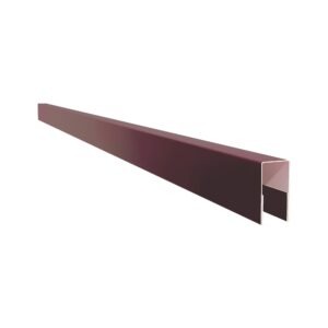 Profil U pentru gard rectangular, grosime tablă 0,50 mm, dimensiuni 35x21 mm, RAL 3005MS, vișiniu mat structurat
