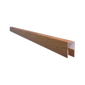 Profil U pentru gard rectangular, grosime tablă 0,50 mm, dimensiuni 35x21 mm, stejar auriu, texturat
