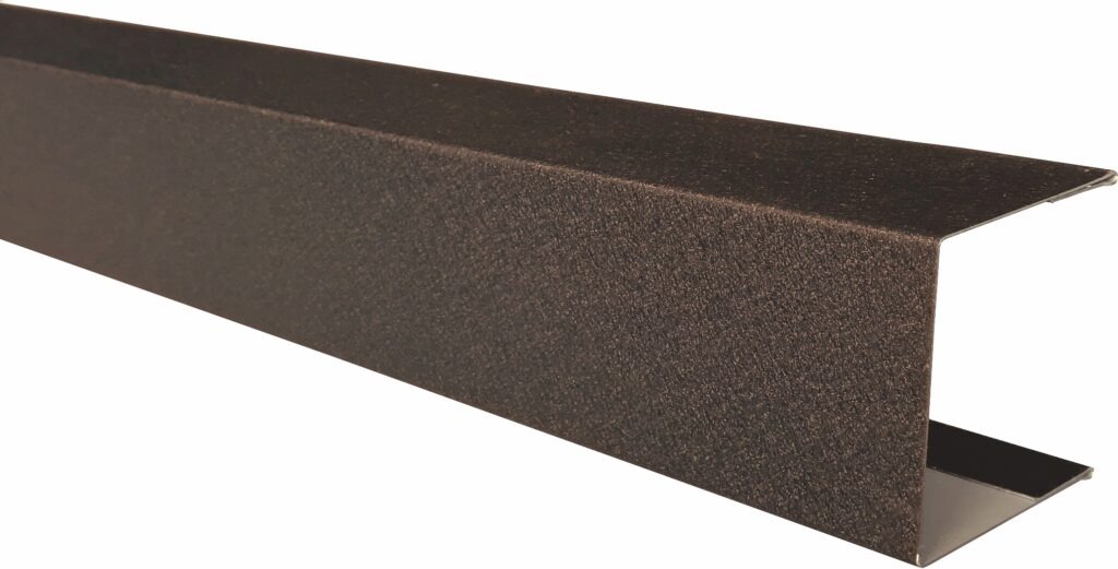 Profil U pentru gard tip jaluzea, grosime tablă 0,50 mm, RAL 8019MS, maro-grafit mat structurat