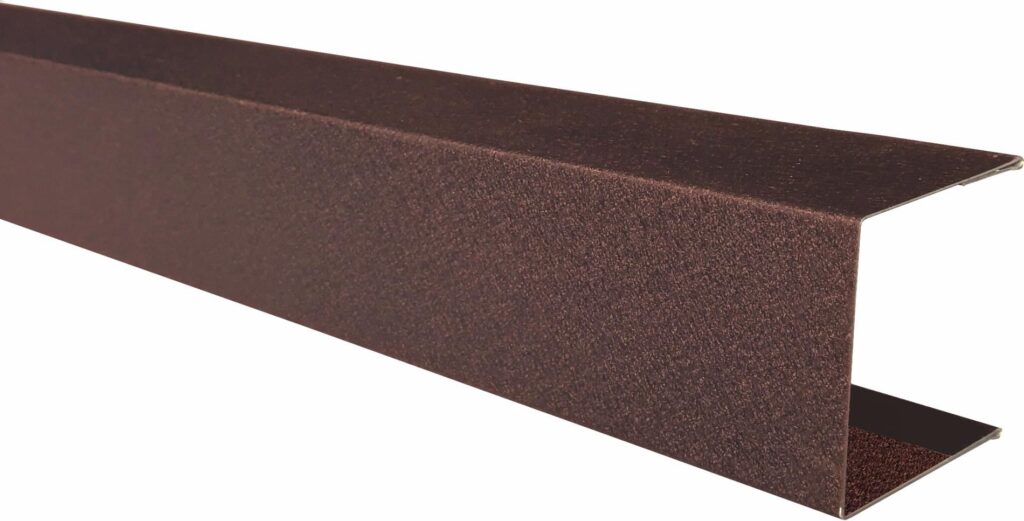 Profil U pentru jaluzea de gard RUFSTER ZT125, grosime tablă 0,45mm, dimensiuni 30 x 40 mm, RAL 8017 MS, maro mat structurat, vopsit pe ambele fețe
