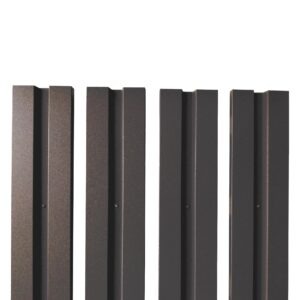 Șipcă gard V1 RUFSTER – 0,45 mm – Maro-grafit RAL 8019 – Poliester mat structurat (MS) – pe ambele fețe – M2P3