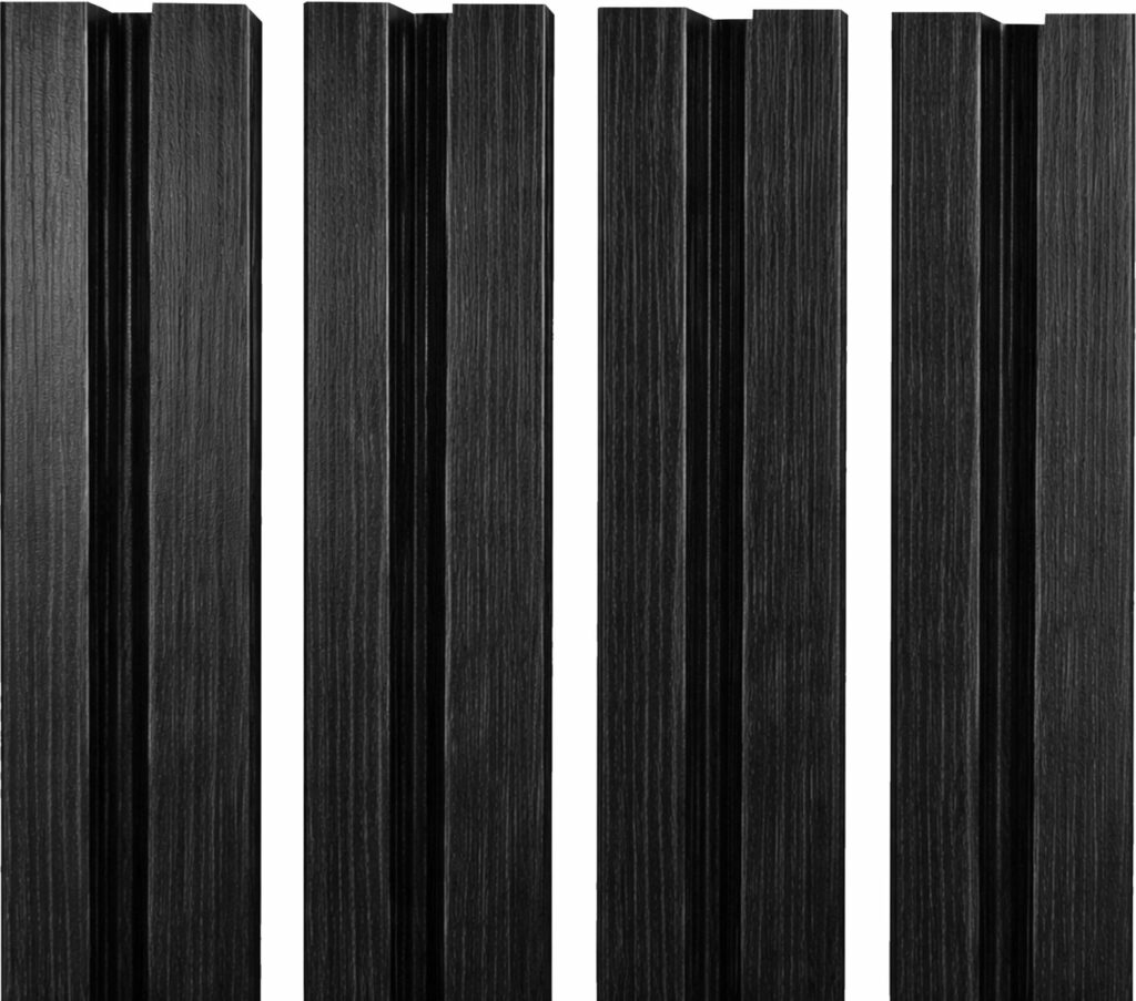 Șipcă gard V1 RUFSTER – 0,50 mm – Ardesia Nero – Ardesia Nero – pe ambele fețe